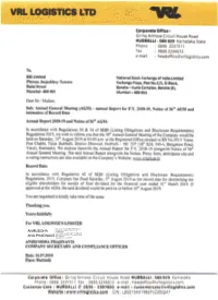0836 2256612 E-Mail : Headoffice@Vrllogistics.Com