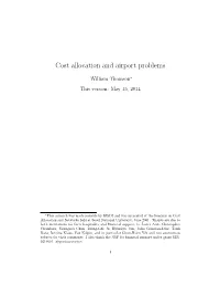 Cost Allocation and Airport Problems