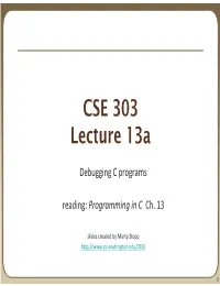 CSE 303 Lecture 13A