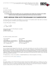Euro Medium Term Note Programme Documentation