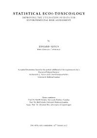 Improving the Utilization of Data for Environmental Risk Assessment
