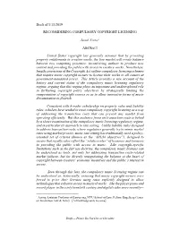 Reconsidering Compulsory Copyright Licensing