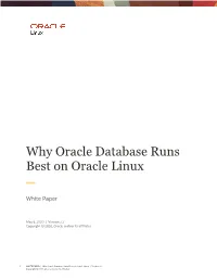 Why Oracle Database Runs Best on Oracle Linux
