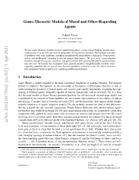 Arxiv:2012.09759V2 [Cs.GT] 5 Apr 2021 Xmlﬁdb H Ocp Fns Qiira R O Realis As Not Such Are Se Concepts Equilibria, the Nash on Interactions