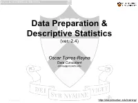 Data Preparation & Descriptive Statistics