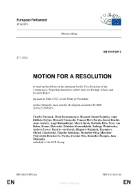 En En Motion for a Resolution