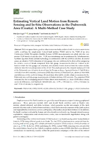 Estimating Vertical Land Motion from Remote Sensing and In-Situ Observations in the Dubrovnik Area (Croatia): a Multi-Method Case Study
