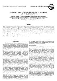 Isothiocyanates; Sources, Physiological Functions and Food Applications