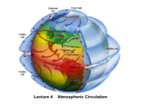 Lecture 4 Atmospheric Circulation