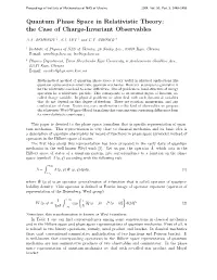 Quantum Phase Space in Relativistic Theory: the Case of Charge-Invariant Observables