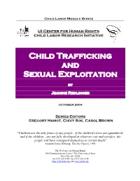 Child Trafficking and Sexual Exploitation