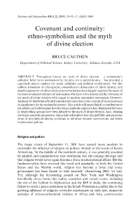 Ethno-Symbolism and the Myth of Divine Election