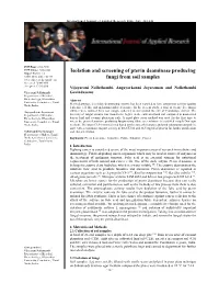 Isolation and Screening of Pterin Deaminase Producing Fungi From