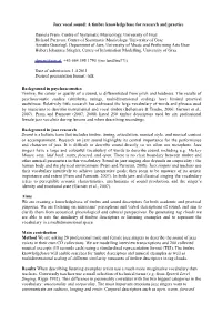 Jazz Vocal Sound: a Timbre Knowledgebase for Research and Practice