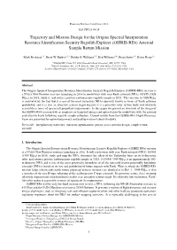 (OSIRIS-Rex) Asteroid Sample Return Mission