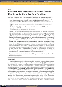 Parylene-Coated PTFE-Membrane-Based Portable Urea Sensor for Use in Fast Flow Conditions