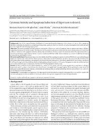 Cytotoxic Activity and Apoptosis Induction of Hypericum Scabruml
