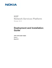 NSP Network Services Platform Release 18.12 Deployment And