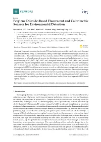 Perylene Diimide-Based Fluorescent and Colorimetric Sensors for Environmental Detection
