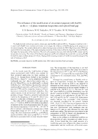 The Influence of the Modification of Zirconium Tungstate with Eu(III) on the Α → Β Phase Transition Temperature and Optical Band Gap