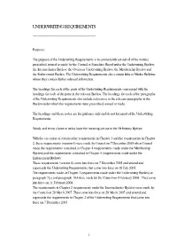 Underwriting Requirements ______