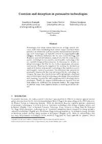 Coercion and Deception in Persuasive Technologies