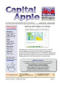 Editing with Pages on Icloud Our Meetings