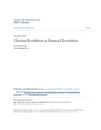 Glorious Revolution As Financial Revolution John David Angle John.D.Angle@Gmail.Com