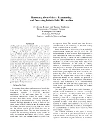 Representing and Processing Infinite Belief Hierarchies
