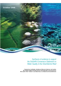 Synthesis of Evidence to Support the Scientific Consensus Statement on Water Quality in the Great Barrier Reef