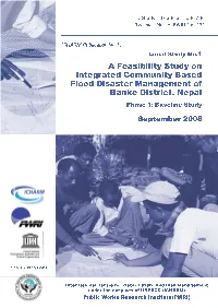 A Feasibility Study on Integrated Community Based Flood Disaster