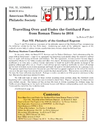 Contents Travelling Over and Under the Gotthard Pass from Roman Times to 2016: Part VII