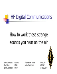 HF Digital Communications
