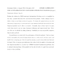 Mohammed Zaidi A. Alqarni, Ph.D., December 2019 APPLIED MATHEMATICS PRECONDITIONERS for PDE-CONSTRAINED OPTIMIZATION PROBLEMS (86 Pages)