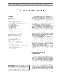 1. Atmospheric Basics