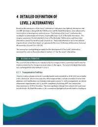 4 Detailed Definition of Level 2 Alternatives