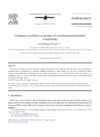 Conjugacy Problem in Groups of Oriented Geometrizable 3-Manifolds Jean-Philippe Préauxa,B,∗