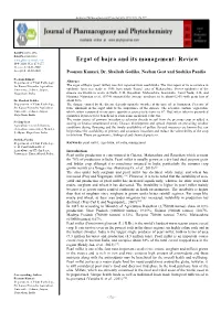 Ergot of Bajra and Its Management: Review JPP 2020; 9(2): 274-277 Received: 12-01-2020 Accepted: 15-02-2020 Poonam Kumari, Dr