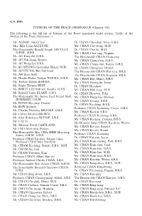 G.N. 8093 JUSTICES of the PEACE ORDINANCE (Chapter 510) the Following Is the Full List of Justices of the Peace Appointed Under
