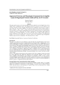 Segmental Patterns and Phonological Asymmetries in English Loans in Hugariyyah Yemeni Arabic (HYA): an OT Account