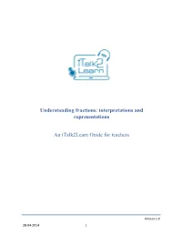 Understanding Fractions – Interpretations And