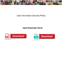 User Information Security Policy