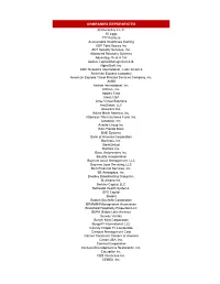 COMPANIES REPRESENTED 3Cinteractive L.L.C