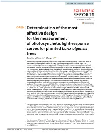 Determination of the Most Effective Design for the Measurement Of