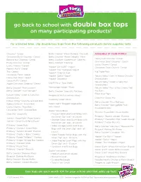 Go Back to School with Double Box Tops on Many Participating Products!
