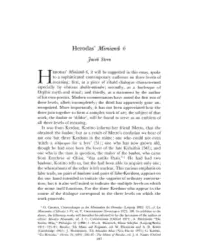 Herodas' Mimiamb 6