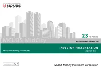 Investor Presentation -Appendix- (Ended Dec. 2017)