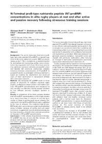 N-Terminal Prob-Type Natriuretic Peptide (NT-Probnp)