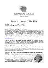 Newsletter Number 72 May 2014