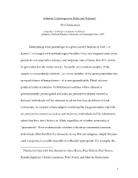Atheism: Contemporary Rates and Patterns1